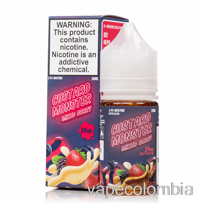 Vape Recargable De Bayas Mixtas - Sales De Natillas Monstruosas - 30ml 24mg